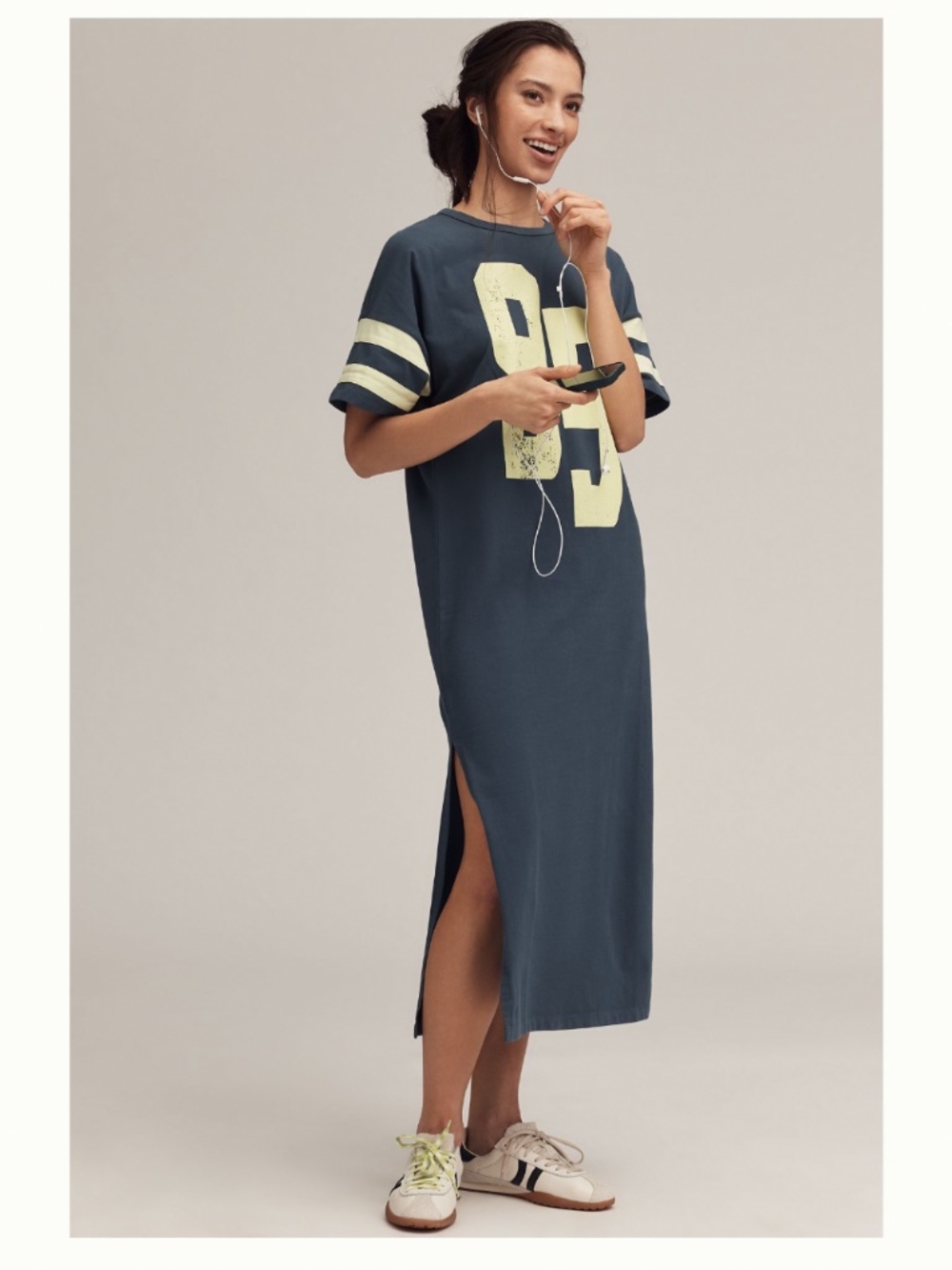 Anthropologie Daily Practice Graphic Tshirt Midi Dress